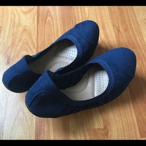 Dexflex Size 8 Navy Blue Flat Ballet Shoes
